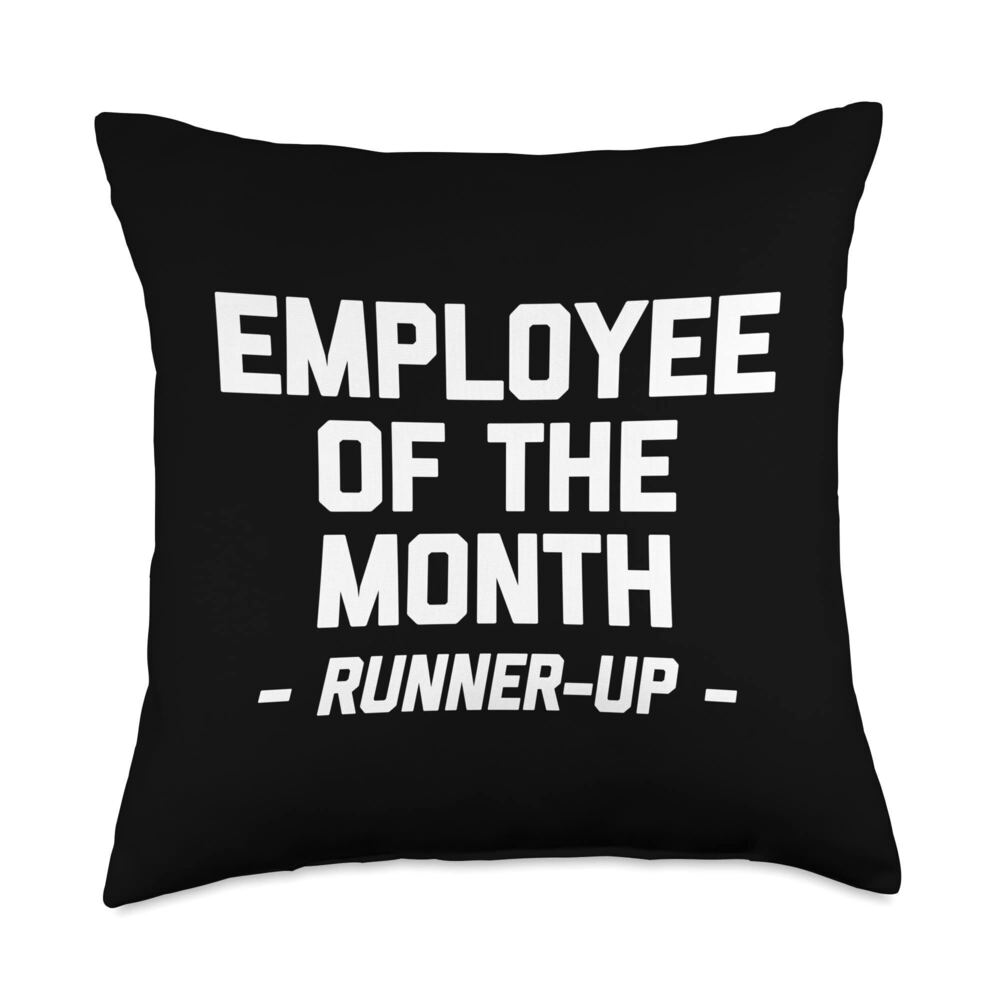 7131 Employee Of The Month Runner-Up - Funny Office Job Work Throw Pillow